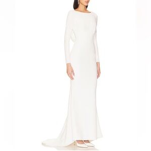 Katie May Long Sleeve Cowl Back Wedding Dress from Revolve